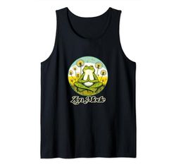 Modo Zen Namaste Verde Froggy Yoga Camiseta sin Mangas