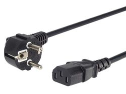 PremiumCord KPSP5 power cable - power cables (CEE7/7 Schuko, C13 coupler, Male/Female, Black)