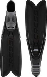 CRESSI Turbo Flex Fins Black 36/37 Palmes Performantes Réactives Légères Système Gara Modulaire et Lames Interchangeables Unisex-Adult, Noir