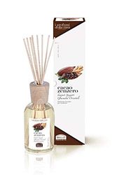 Helan, I Profumi della Casa, Profumatore per Ambienti, Profumo Ambiente con Bastoncini, Fragranza Cacao e Zenzero, con sentori di Caramello e Vaniglia, 250 ml - Made in Italy