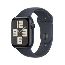 Apple Watch SE (2ª gen.) GPS 44 mm Smartwatch con cassa in alluminio Mezzanotte e Cinturino Sport Mezzanotte - S/M. Tracker per il fitness e il sonno, app Battito, Rilevamento incidenti