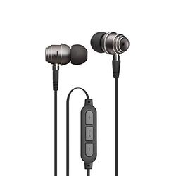 Jaz Harmony in-ear hoofdtelefoon, draadloos, bekabeld, metalen afwerking, knoppen voor muziek en oproepen, drie sets oordopjes en 2 siliconen oorbeugels