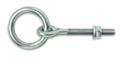 Chapuis 440/10X80Z Anillo de caballeriza con tuerca - Acero galvanizado - M10 -Diámetro interior 50 mm - Largo 80 mm