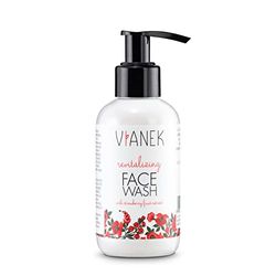 VIANEK vitaliserande ansiktsrengöringsgel. Tvättgel ansikte med mandelsyra för känslig hud vegansk naturkosmetik för kvinnor och män storlek 150 ml.