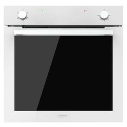 Cecotec Horno Integrable Multifunción Convencional de 80L Bolero Hexa C126400 Glass White. 2800W, 5 Funciones, Bajo Consumo, Luz Interior, Steam Assist, Steam EasyClean, Puerta Fría con 2 Cristales