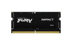 Kingston FURY Impact 8GB 4800MT/s DDR5 CL38 SODIMM Notebook Gaming Memory Single Module - KF548S38IB-8, Black