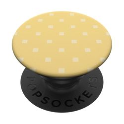 Yellow Gingham-Style Grid Cottagecore Aesthetic PopSockets Adhesive PopGrip