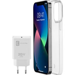 Cellularline - Caricabatterie da Rete - Kit di accessori per la ricarica e la protezione di iPhone