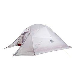 Naturehike Cloud-Up 3 Tente de Camping Ultra Légère Imperméable Autoportante Antisolaire Sac de Compression pour 3 Personnes pour Camping et Randonnée Alpinisme (20D Gris avec Jupe Amélioré)