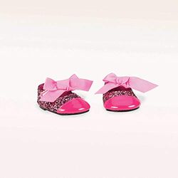 Our Generation BD37223Z poppenschoenen, glitterschoen met strik