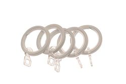 Alure, metall, diameter 20 mm, 10 ringar, matt vit färg