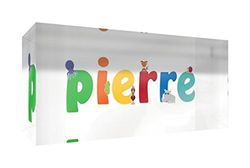 Little Helper Souvenir Décoratif en Acrylique Transparent Poli comme Diamant Style Illustratif Coloré avec le Nom de Jeune Garçon Pierre 5 x 15 x 2 cm Petit
