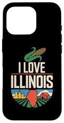 I Love Illinois Cornfield Skyline Barn Case for iPhone 16 Pro