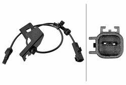 HELLA 6PU 358 218-821 Sensor, wheel speed - 2-pin connector - Cable: 565mm - with clip