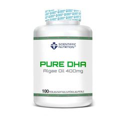 Scientiffic Nutrition - Pure DHA que Aporta 400mg con Aceite de Alga, Ayuda a la Salud Cognitiva, la Memoria y el Aprendizaje - 100 perlas.