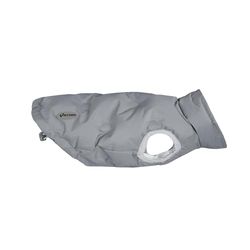 Record - Cappottino Sofi per Cani. Impermeabile per cani con Stile Romantico, Imbottito e Resistente all'Acqua, con Chiusura in Velcro e Foro Guinzaglio | Grigio, XL