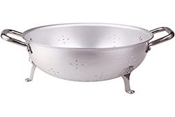 Pentole Agnelli Colapasta a 3 Piedi, in Alluminio, Semisferico, con 2 Manici in Acciaio Inossidabile, 26 cm, Argento