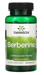 Swanson - BERBERINE 400 mg | Berberina Cápsulas 400mg | Apoyo para los Niveles de Azúcar y Colesterol en la Sangre - 60 Cápsulas