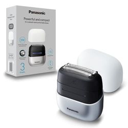 Panasonic ES-ACM3BW503 Series 700 Compact Shaver with 3 Blades, Wet & Dry Shaver for Men, Beard Density Sensor+, IPX7 Waterproof, USB-C Charging, AC USB Power Supply, White