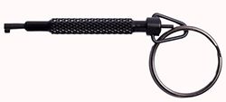 Uzi Rotating Handcuff Key w/Large Keychain, nero