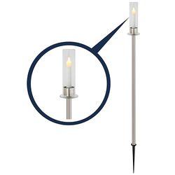 REV Flamelight - Lampada da esterno effetto candela, decorazione per balcone, decorazione da giardino, terrazze, IP44, in acciaio inox