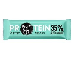 Feel FIT 35% Crispy Coconut Barre protéinée - 14 g de protéines par barre, sans sucre ajouté, 40 g