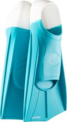 CRESSI Vera fenor akvamarin/vit L-unisex 100 % silikon korta fenor stängd skodesign, för simning, träning i öppet vatten, simbassäng, snorkling, dykning, akvamarin/vit, L (EU 42/44)
