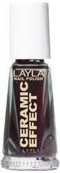 Layla Cosmetics Milano Céramique Effet Vernis à Ongles Deep Bordeaux 10 ml