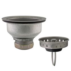 Design House 542985 Kitchen Sink Anti-Clogging S304 Stainless Steel Drain Strainer with Food Waste Catching Basket and Spring Clip