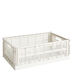 HAY Colour Crate 541466 Boîte de Transport L Polypropylène Recyclé Blanc Dimensions : 34,5 x 53 x 18,5 cm