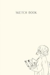 Aesthetic sketch book.Clean: sketch book , 100 Sheets, White