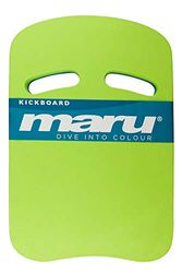 Maru Swimming Kickboard Swim Aid, Pool Float for Adults and Kids, Swim Sports Training Equipment, Improve Body Position and Balance in the Water (Lime/Blue, One Size)