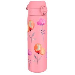 ION8 Borraccia Inox Leggero, 600ml, Non Isolato, a Prova di Perdite, Facile da Aprire, Serratura Sicura, Lavabile in Lavastoviglie, Adatta a Portabicchieri, Durevole, Design Fiori