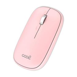 Cool Slim Silent 2 in 1 Wireless Mouse (Bluetooth + USB Adapt) Pink