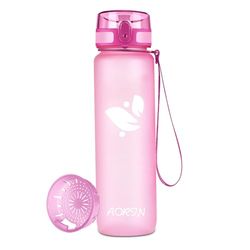 AORIN Sport vattenflaska - 350 ml/500 ml/750 ml/1L, Tritan gymflaska BPA-fri och dricksflaskor, läckagesäker, flipplock med ett klick/barn, vuxna, gym, utomhussport