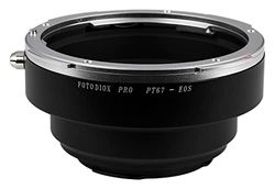 Fotodiox Pro Lens Mount Adapter, Pentax 67/67II Lens to Canon EOS Camera Mount Adapter, per Canon EOS 1D, 1DS, Mark II, III, IV, 1DC, 1DX, D30, D60, 10D, 20D, 20DA, 30D, 40D, 50D, 60D, 60DA, 5D, Mark