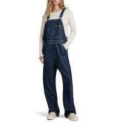 Jumpsuit Workwear Bib Overall wmn G-Star Worn in Blue Pool M Kvinna, Worn In Blue Pool, M