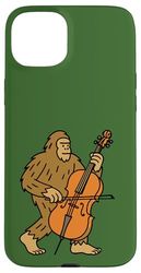 Bigfoot Playing Cello Instrument Band Orchestra - Sasquatch Case for iPhone 15 Plus