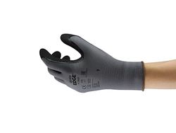 Ansell Edge 48-920 Guantes de Trabajo de Seguridad, Protección Mecánica, Talla 7(S), Negro (12 Pares)