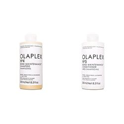 OLAPLEX No 4 Champú De Mantenimiento De Enlaces Capilares, Cedar, 250 Mililitro + Olaplex Bond Maintenance Acondicionador 250ml