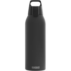SIGG - Roestvrijstalen drinkfles - Shield One Black - Geschikt voor koolzuurhoudende dranken - lekvrij - vederlicht - BPA-vrij - Outdoor & Fitness - 1,5 L