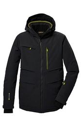 killtec Uomo Giacca da sci/giacca funzionale con cappuccio e paraneve con chiusura a cerniera KSW 43 MN SKI JCKT, schwarz, S, 41976-000