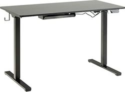 AC Design Furniture Cajsa - Escritorio de Escritorio eléctrico Ajustable en Altura con 4 ajustes preestablecidos, USB-C, Color Negro, Muebles de Oficina en casa, 120 x 73 x 60 cm