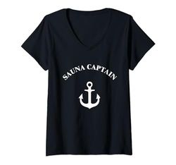 Donna Sauna Captain Gear - Per gli amanti della sauna Maglietta con Collo a V