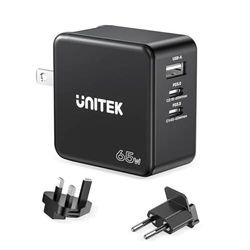 Unitek Cargador de Pared P1117B Negro 65 W (1 Unidad) - Marca EAN: 4894160049148
