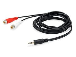 Equip 147093 Cavo audio stereo da 250 m da 2 RCA maschio da 3,5 mm a 2 RCA femmina nero