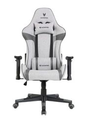 Oversteel - ULTIMET Chaise de gaming professionnel, tissu respirant, accoudoirs en 2D, réglable en hauteur, dossier inclinable à 180°, piston à gaz classe 3, jusqu'à 120Kg, gris