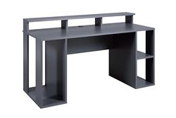 Inter Link - Bureau - Bureau Gaming - avec Plateau Tower - boîte de Sortie de câbles Incluse - Côtés Ouverts pour Une Meilleure régulation de la Chaleur - Anthracite - Match Point