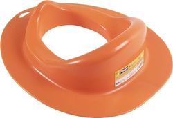 Asiento de inodoro naranja para niños, con una práctica funda, lavable y reutilizable, con asiento grande