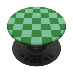 Motif damier vert PopSockets PopGrip Interchangeable